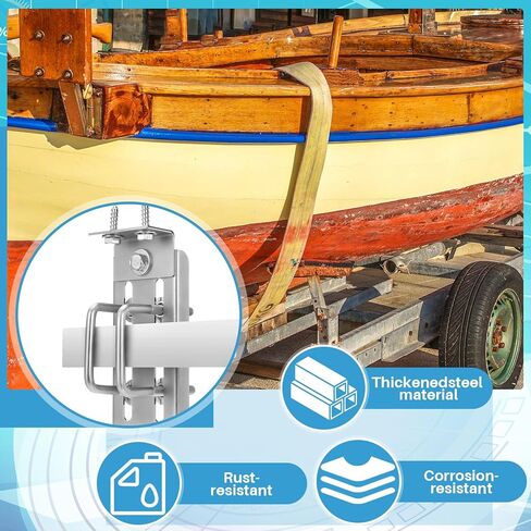 2 مجموعات 8 بوصة قوس قارب BANK BUNK ، مجلفن u double u bolt دوارة أعلى قوسين بطابقين ل 1.5 "× 3" ، 2 "× 3" ، 3 "× 3" مقطورة القوارب مقطورة ، قوارب مقطورة Bunk Bunk Brackets in Saudi Arabia