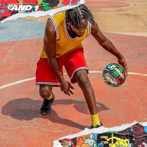و 1 Supreme Grip Rubber Basketball: الحجم الرسمي للحجم 7 (29.5 بوصة) - كرة شارع Deep Channel Construction ، مصنوعة لألعاب كرة السلة الخارجية الداخلية في الهواء الطلق in Saudi Arabia