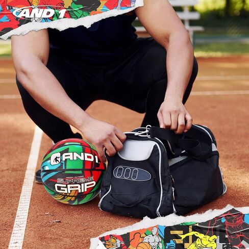 و 1 Supreme Grip Rubber Basketball: الحجم الرسمي للحجم 7 (29.5 بوصة) - كرة شارع Deep Channel Construction ، مصنوعة لألعاب كرة السلة الخارجية الداخلية في الهواء الطلق in Saudi Arabia