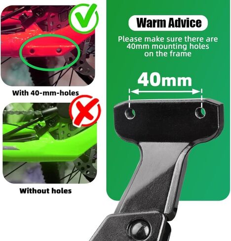 RBRL BIKE KICKSTAND ، 18 ملم تباعد الثقب حامل دراجة قابل للتعديل ، سبيكة الألومنيوم ، حامل للدراجات غير المنقولة ، قابلة للتعديل للدراجة الجبلية 24-29 بوصة ، دراجة الطريق ، الدراجة الإلكترونية in Kuwait