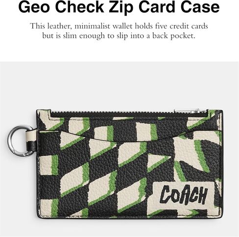 Coach Men's Zip Card CASE Accessory-Travel Wallet, Black in Saudi Arabia