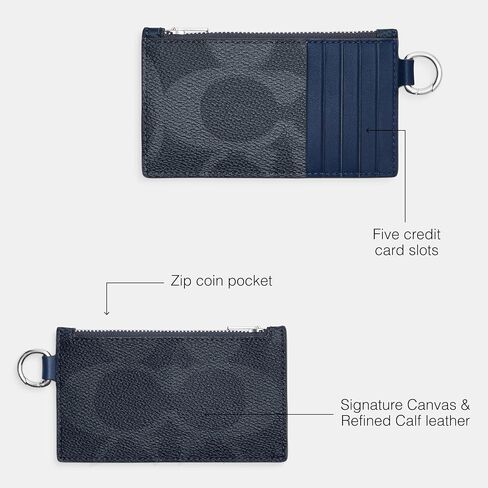 Coach Men's Zip Card CASE Accessory-Travel Wallet, Black in Saudi Arabia