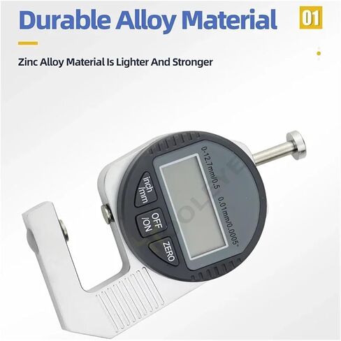 Digital Micrometer,Digital Thickness Gauge Measuring Tools Electronic Thickness Meter Measure of Paper Cloth Thin Metal Micrometer 0.01mm (0) in Saudi Arabia