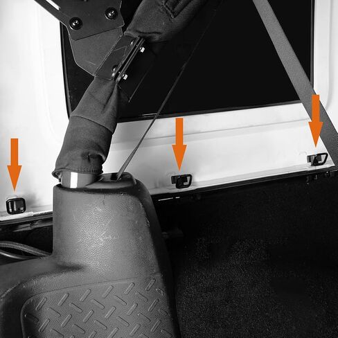 Hooke Road Wrangler Hard Top Quick Removal Fastener Thumb Screw & Nut Kit for 1987-2018 Jeep Wrangler YJ TJ JK - Pack of 8 in Saudi Arabia
