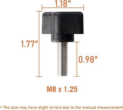 Hooke Road Wrangler Hard Top Quick Removal Fastener Thumb Screw & Nut Kit for 1987-2018 Jeep Wrangler YJ TJ JK - Pack of 8 in Saudi Arabia