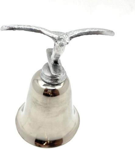 Botanica Las Americas التقليدية Obatala Bell ، المعدن الفضي ، 7 بوصة (عرض غير محدد) ، مقود جبل in Kuwait