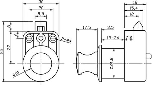 Drawer Cupboard Cabinet Door Lock RV Caravan Cabinet Motorhome Boat Push Latch Lock 1Pcs(XK252W2) in Kuwait