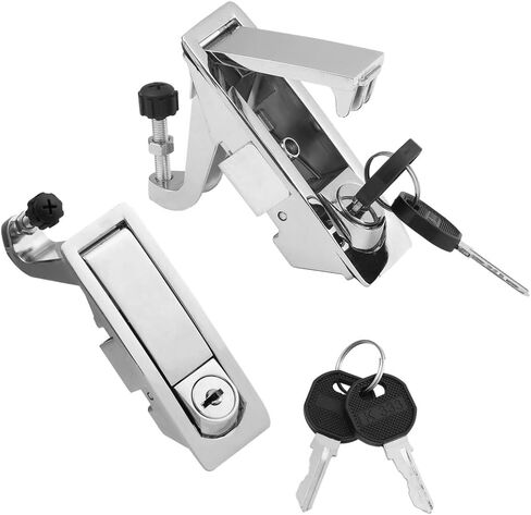 Zinc Alloy Compression Trigger Latch Locks With 4 Keys, Set Of 2 Hand-Operated Levers For Electronic Closures, Fits 0.04-0.94’’ Doors in Kuwait