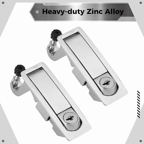 Zinc Alloy Compression Trigger Latch Locks With 4 Keys, Set Of 2 Hand-Operated Levers For Electronic Closures, Fits 0.04-0.94’’ Doors in Kuwait