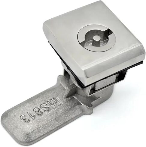 رأس الفولاذ المقاوم للصدأ مربع رأس انعطاف قفل اللسان لأبواب الخزانة 1pcs (316 SUS) in Kuwait