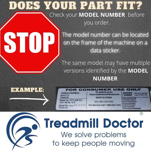Proform Crosswalk GT Treatmill تشغيل حزام الحزام رقم 297390 رقم الجزء 142851 in Saudi Arabia