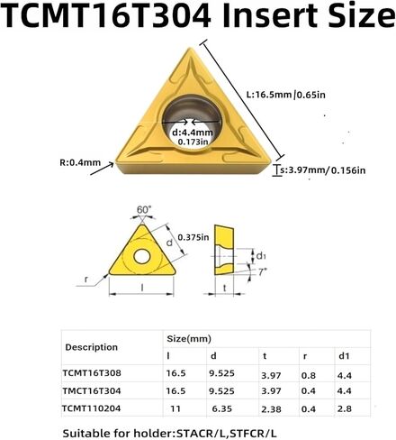 10pcs TCMT16T308 (TCMT32.52) إدراج تشغيل كربيد لأدوات قطع مخرطة CNC و STFCR شريط أدوات حامل الأدوات in Kuwait