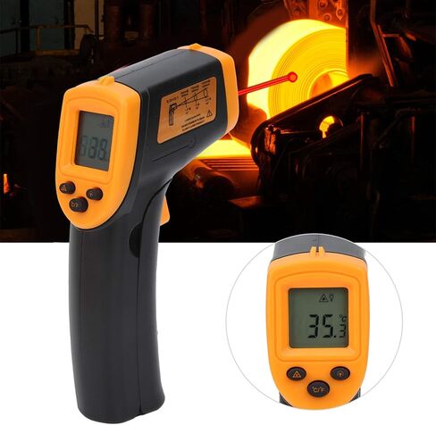 مقياس حرارة درجة الحرارة ، HW600 NONTEMERES LCD الأشعة تحت الحمراء درجة حرارة درجة حرارة درجة حرارة المسلح ، غير حرارة (أصفر) in Saudi Arabia