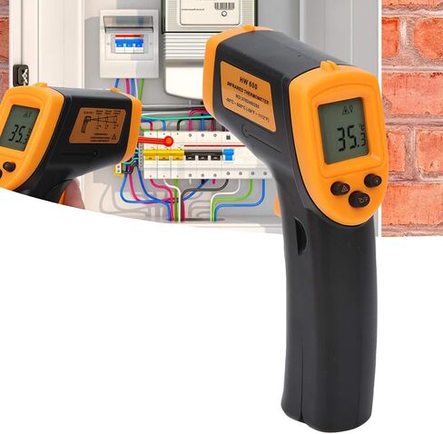 مقياس حرارة درجة الحرارة ، HW600 NONTEMERES LCD الأشعة تحت الحمراء درجة حرارة درجة حرارة درجة حرارة المسلح ، غير حرارة (أصفر) in Saudi Arabia