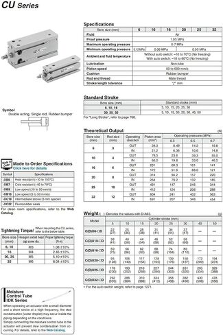 CDU6 10 16 20 25 32-5/10/15/20/25/30/40/50D Double Acting Single Rod CU CDU Air Pneumatic Free Mount Cylinder(CU32 Double Acting,Stroke 10mm) in Saudi Arabia