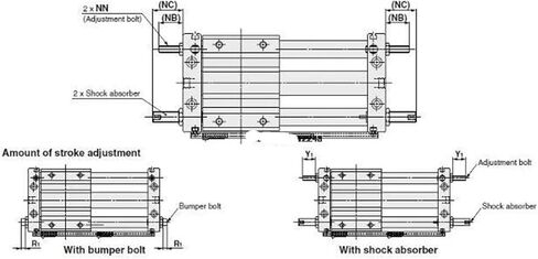 CY1S CY1S32 Storke100-500mm Magnetic Coupling Rodless Cylinder Pneumatic Cylinder CY1S32-100 CY1S32-200 CY1S32-300 CY1S32-400(Storeke 300mm) in Saudi Arabia