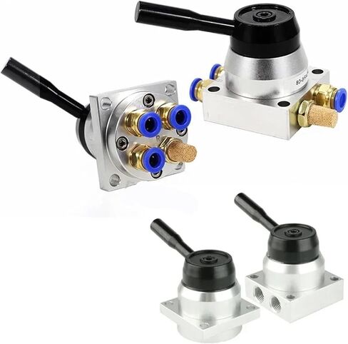 1pcs Pneumatic Manual Manual Rotary Valve K34R6-8D/K34R6-8L Manual Valve Cylinder Control Valve 3-Position 4-Way(K34R6-08D,10mm Joint) in Saudi Arabia