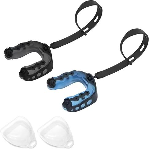 2 Pack Football Mouthguard,Kids Sport Mouth Guard,Youth Mouth Guard with Straps and Case, Kids MouthGuard for Football,Mouthpiece for MMA,Lacrosse,Basketball,Hockey,Boxing in Kuwait