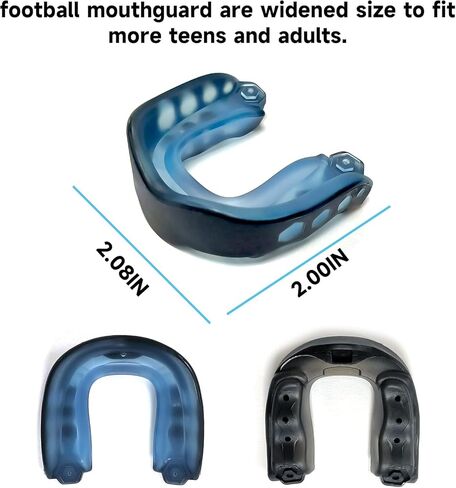 2 Pack Football Mouthguard,Kids Sport Mouth Guard,Youth Mouth Guard with Straps and Case, Kids MouthGuard for Football,Mouthpiece for MMA,Lacrosse,Basketball,Hockey,Boxing in Kuwait