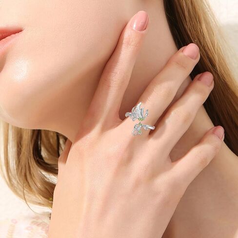 Phoenix Ring 925 Sterling Silver Phoenix November Birthstone Rings Feather Ring for Women Jewelry Gift in Kuwait