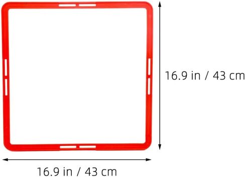 Supvox Square Square Rings Rings Rings 6pcs Youth Agility Footwork Training and Speed ​​Earndles سلم سلم تدريب السرعة المحمولة ، 43.00x43.00x0.20 سم ، 110333ncm1182y in Saudi Arabia