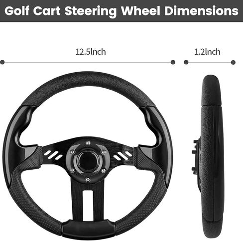 لعبة Golf Cart Ezgo Teenering Wheel ، Fit Ezgo Txt RXV ، Club Car DS Precedent Tempo ، Yamaha G2-G29 معظم عربة الجولف ، عجلة القيادة العالمية للجولف ، تصميم مريح ، PVC Material in Kuwait