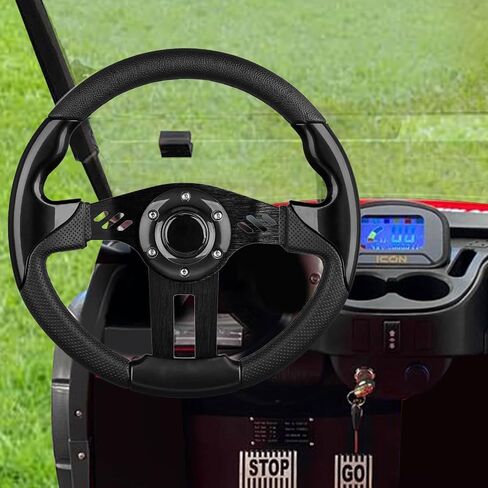 لعبة Golf Cart Ezgo Teenering Wheel ، Fit Ezgo Txt RXV ، Club Car DS Precedent Tempo ، Yamaha G2-G29 معظم عربة الجولف ، عجلة القيادة العالمية للجولف ، تصميم مريح ، PVC Material in Kuwait