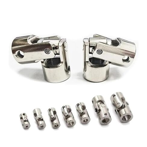 1PC Metal Cardan Joint Silver Motor Connector Universal Multiple Size Joint Coupling Gimbal for RC Car Boat(2.3-2.3) in Kuwait