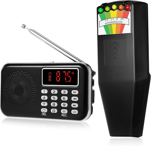 2pcs Ghost Hunting Equipment Kit Include 1 Pcs LED EMF Meter Magnetic Field Ghost Hunting and 1 Pcs Ghost Radio Ghost Hunting Device for Electromagnetic Paranormal Investigations in Kuwait