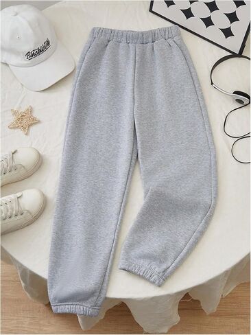 Milumia Girl's Leopard Star Print Wide Sweatpants Sweatpants Switced Pertsers in Kuwait