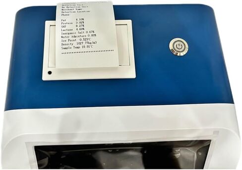 Milk Analyzer Dairy Composition Analyzer with Ash 0.4%~4% ±0.05% Protein Range 2%~ 15% Lactose Range 0.01%~20% Thermal Printer Ultrasonic Sensor Application Automatically Corrects in Saudi Arabia