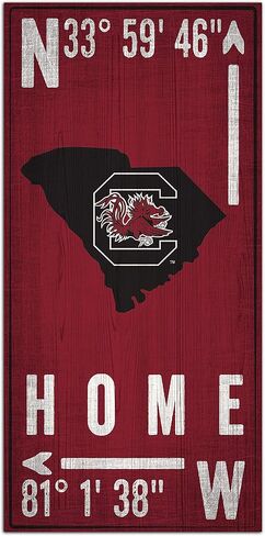 Fan Creations NCAA South Carolina Fighting Gamecocks Unisex University of South Carolina Coordinate Sign, Team Color, 6 x 12, (C1034-South Carolina) in Saudi Arabia