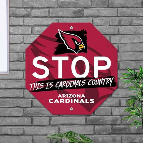 FANMATS 48313 NFL - Tampa Bay Buccaneers Metal Stop Sign | Pewter | 18"x18" | Pirate Flag Primary Logo with This is Buccaneers Country Wordmark in Kuwait