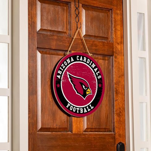 NFL Detroit Lions Door Décor, 18" Round Wood Door Sign Outdoor Indoor Wall Hanging Decoration, Football Fan Welcome Sign for Front Door Man Cave in Saudi Arabia