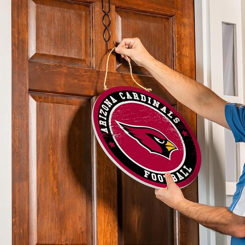 NFL Detroit Lions Door Décor, 18" Round Wood Door Sign Outdoor Indoor Wall Hanging Decoration, Football Fan Welcome Sign for Front Door Man Cave in Saudi Arabia