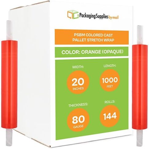 20" x 1000' x 80 Gauge Green Extended Core Banding Stretch Wrap Plastic Film 1 Roll in Kuwait