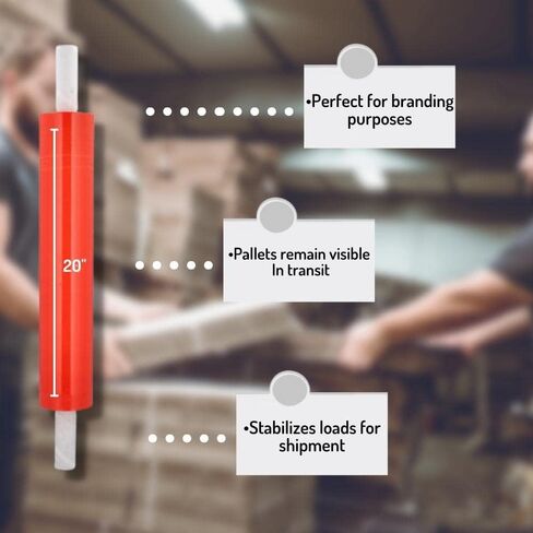 20" x 1000' x 80 Gauge Green Extended Core Banding Stretch Wrap Plastic Film 1 Roll in Kuwait