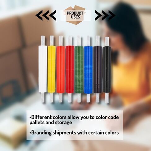 20" x 1000' x 80 Gauge Green Extended Core Banding Stretch Wrap Plastic Film 1 Roll in Kuwait