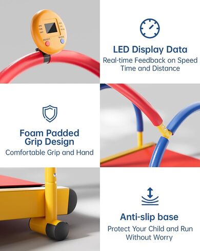 حلقة مفرغة للأطفال مع بار مقبض ، وأجهزة تجريب من وسادة المشي XBD مع عرض LED ، مطحنة صغار للبنات المنزلية الفتيات الذين تتراوح أعمارهم بين 150 رطلاً السعة in Saudi Arabia