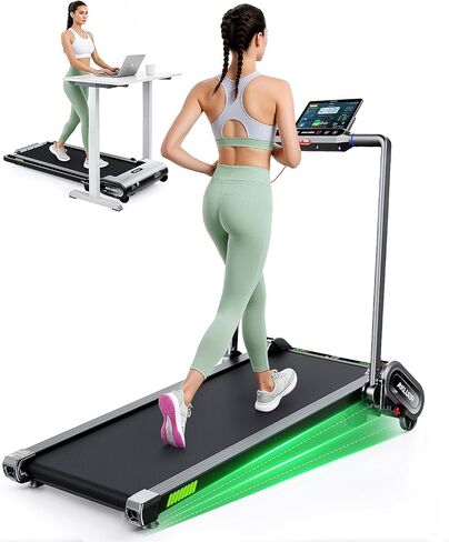 Up Pad, FINEHORSE Walking Pad Treadmill with Auto Incline, 6 in 1 Under Desk Treadmill, 6-Level Incline Treadmill, 2.5HP Portable Treadmill for Home with 330LBS Capacity, LED Display, Remote Control in Kuwait