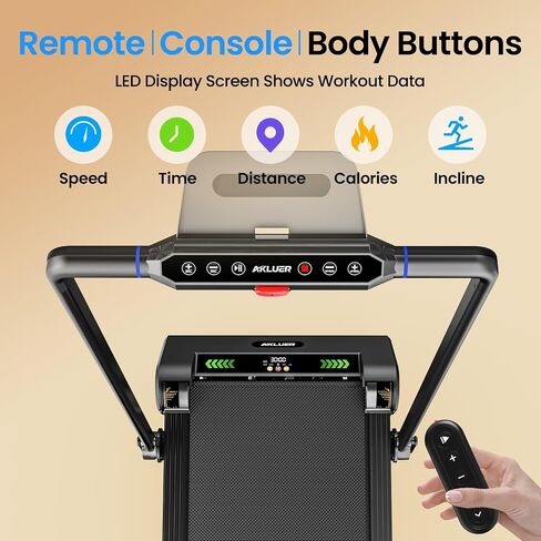 Up Pad, FINEHORSE Walking Pad Treadmill with Auto Incline, 6 in 1 Under Desk Treadmill, 6-Level Incline Treadmill, 2.5HP Portable Treadmill for Home with 330LBS Capacity, LED Display, Remote Control in Kuwait