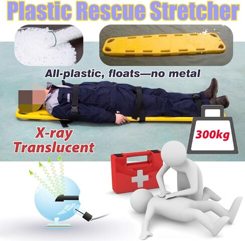 Waterproof Rescue Stretcher - Collapsible Backboard for Emergency First Aid, Heavy Duty Spine Board for Immobilization & Spinal Precautions in Rescue Operations in Saudi Arabia
