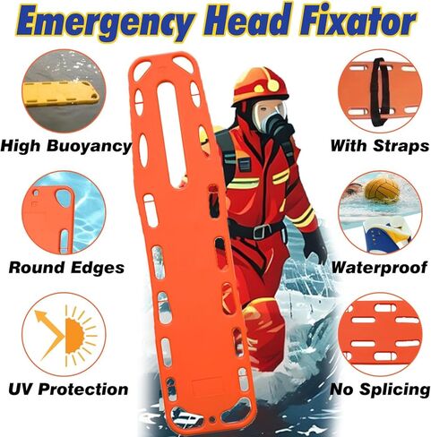 Water Rescue Ambulance Stretcher, Tactical Portable Spine Board for Patient Transfer & Immobilization, EMS Training Backboard - Complete Set for Emergency Response in Saudi Arabia