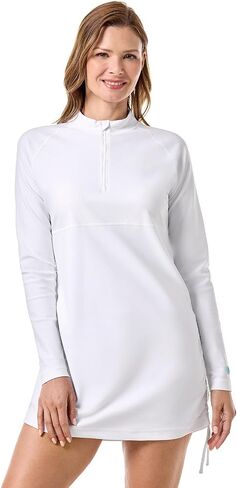 Coolibar UPF 50+ Women's Lawai Ruche Swim Shirt - Sun Protective in Saudi Arabia