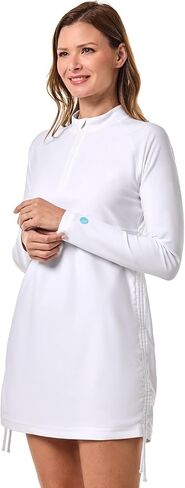 Coolibar UPF 50+ Women's Lawai Ruche Swim Shirt - Sun Protective in Saudi Arabia