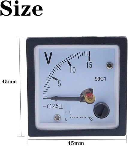 1PCS 99C1 DC 0-500V Analog Panel Voltmeter 48mm X 48mm(100V) in Kuwait