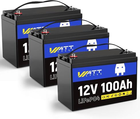 WattCycle 12V 314Ah Mini LiFePO4 Lithium Battery with Bluetooth 5.0, 200A BMS, 4.01kWh Energy, Low-Temp Protection, 10+ Years Lifespan, for RV, Marine, Camping, Solar Off-Grid in Saudi Arabia