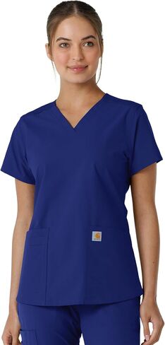Carhartt Women's V-Neck Knit Panel Scrub Top in Saudi Arabia