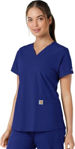 Carhartt Women's V-Neck Knit Panel Scrub Top in Saudi Arabia