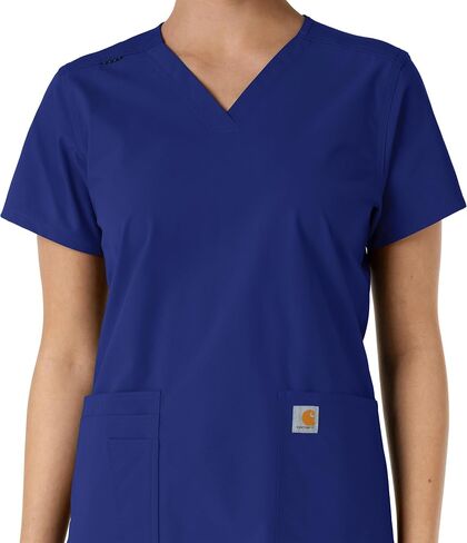Carhartt Women's V-Neck Knit Panel Scrub Top in Saudi Arabia